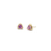 Pink Sapphire F Bezel Studs