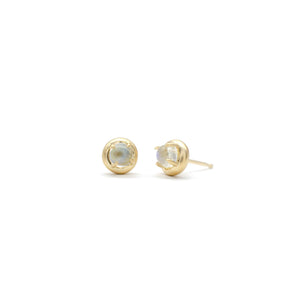 Moonstone F Bezel Studs