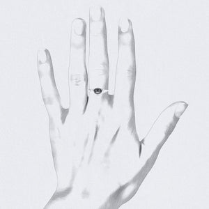 Oval Ruby Flat Top Ring