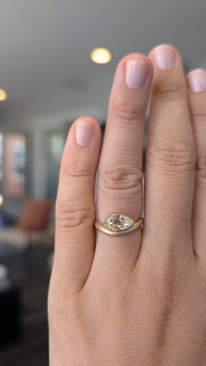 1.55ct Pear Wave Solitaire