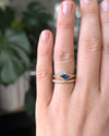 Cobalt Sapphire Flat Top Ring
