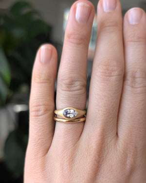 Dusk Sapphire Flat Top Ring
