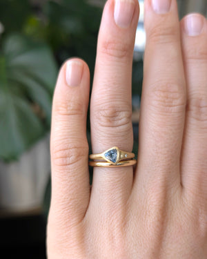 Lagoon Sapphire Flat Top Ring