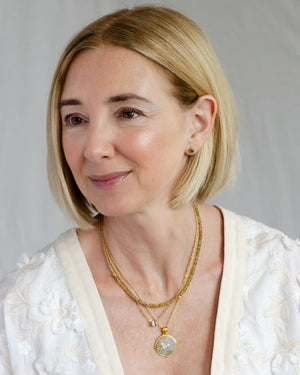 Peach Sapphire Everyday Necklace
