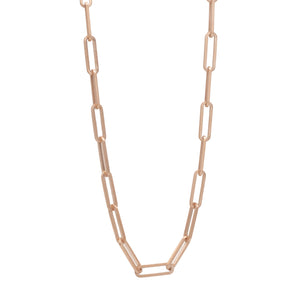 Matte  Rose Gold Paperclip Chain
