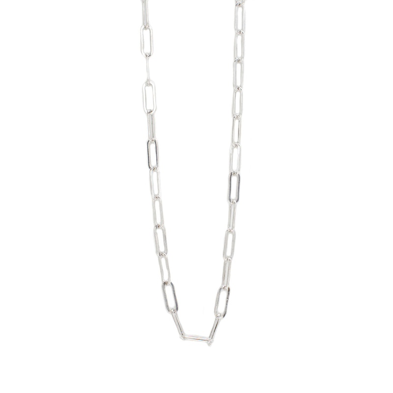 White Baby Paperclip Chain