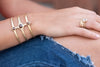 Triple Rustic Diamond Cuff Bracelet