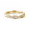 18k yellow diamond twist ring wedding band 