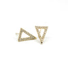Open Diamond Triangle Studs