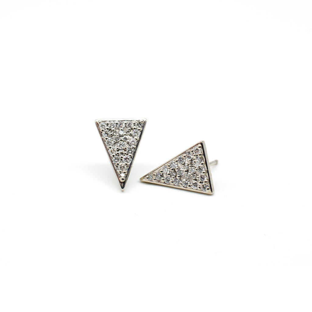 Diamond Triangle Studs