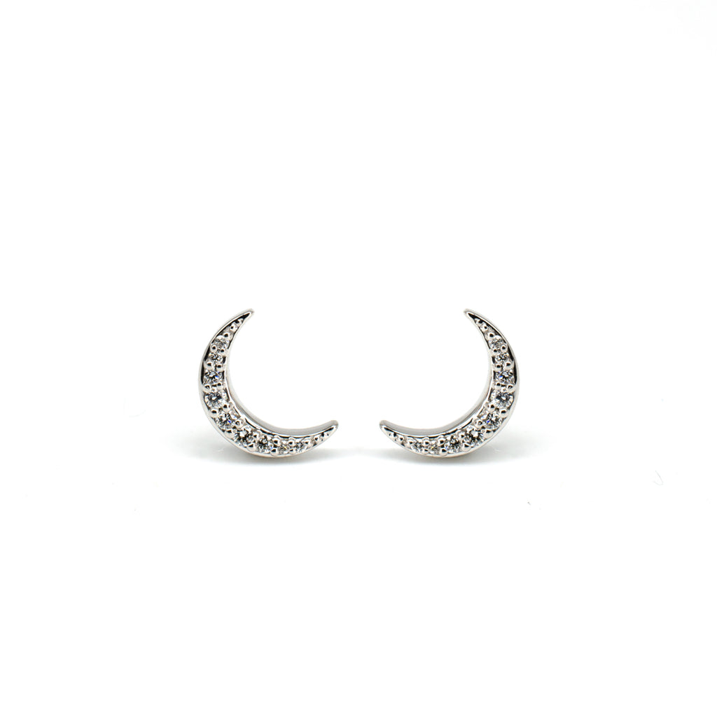 Diamond Moon Studs