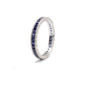 French Cut Sapphire Eternity Ring