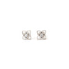 White Gold Milgrained Diamond Studs