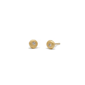 1.7 Gold Pebble Studs