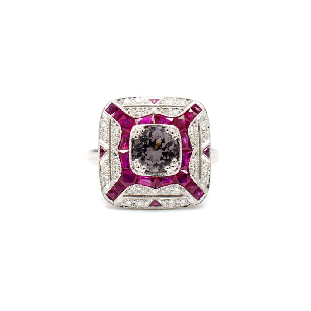 Deco Ruby Ring