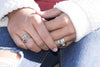 3mm 18k white gold hammered band handmade in boulder