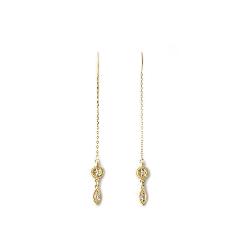 Yellow Gold Threader Earrings