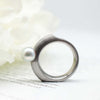 Steel Pearl Ring