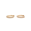Bead Set Diamond Hoops in Rose