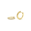 Bead Set Diamond Hoops