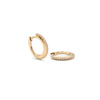 Bead Set Diamond Hoops in Rose