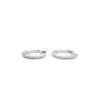 Bead Set Diamond Hoops in White