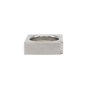 Corner Pave Ring