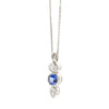 Engraved Trio Pendant (Sapphire)