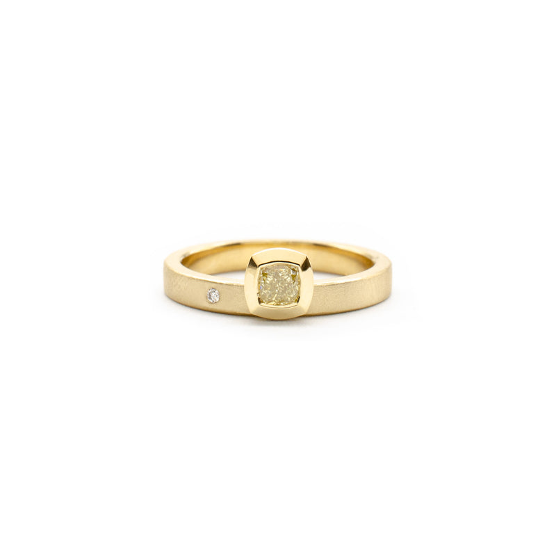 Offset Cushion Cut Ring
