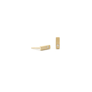 Single Diamond Bar Studs