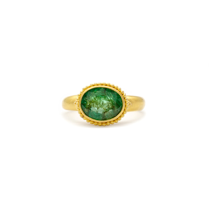 1.9ct Oval Emerald Ring