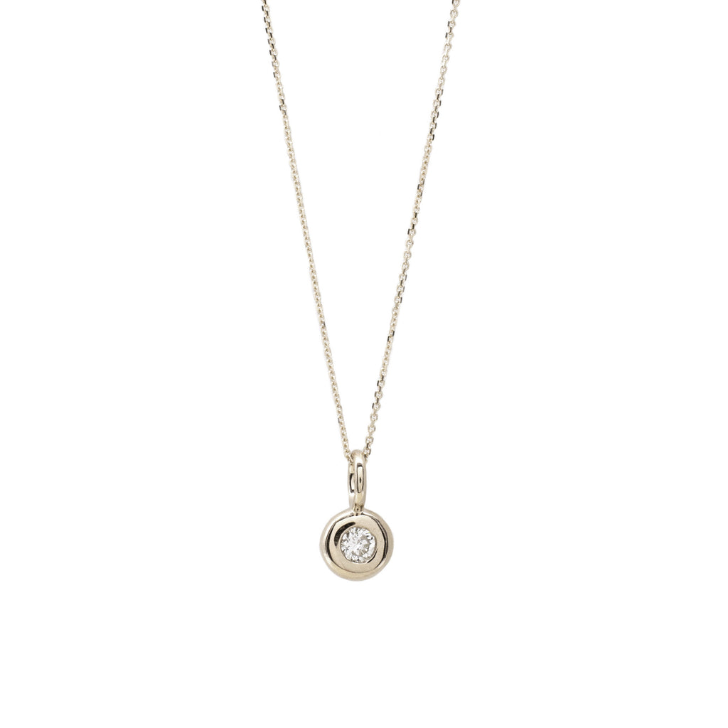 Pebble Pendant in White