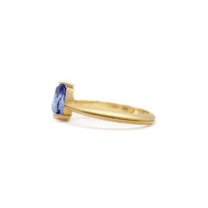 VP Milgrain Sapphire Solitaire