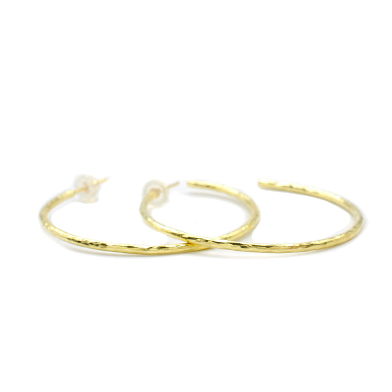 1.5 Inch Hammered Hoops