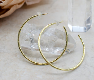 1.5 Inch Hammered Hoops