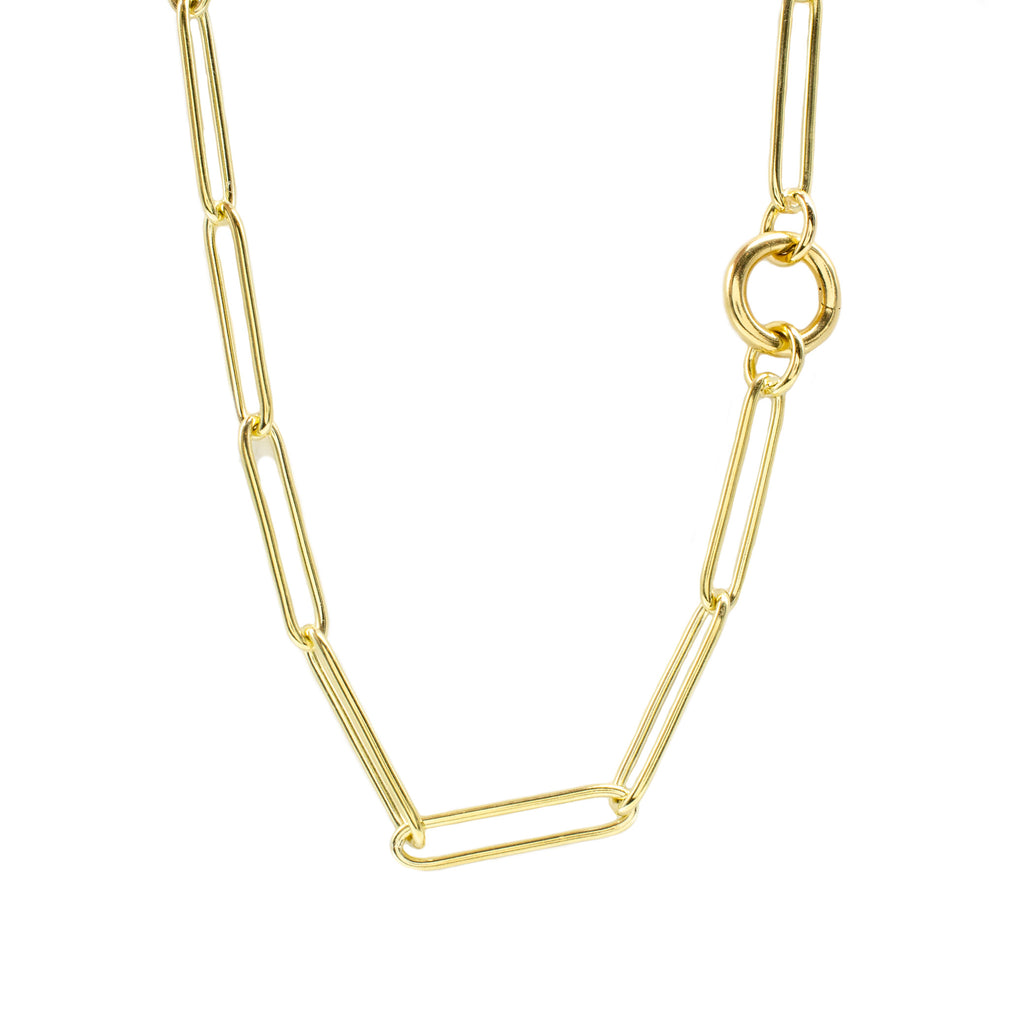 25mm Paperclip Necklace with Pendant Enhancer Clasp