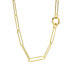 25mm Paperclip Necklace with Pendant Enhancer Clasp
