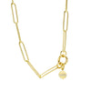25mm Paperclip Necklace with Pendant Enhancer Clasp