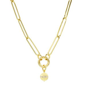 25mm Paperclip Necklace with Pendant Enhancer Clasp