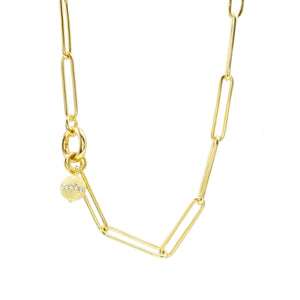 25mm Paperclip Necklace with Pendant Enhancer Clasp