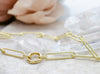 25mm Paperclip Necklace with Pendant Enhancer Clasp