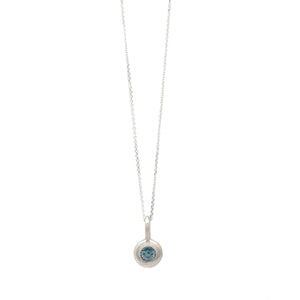 Teal Sapphire Pebble Pendant