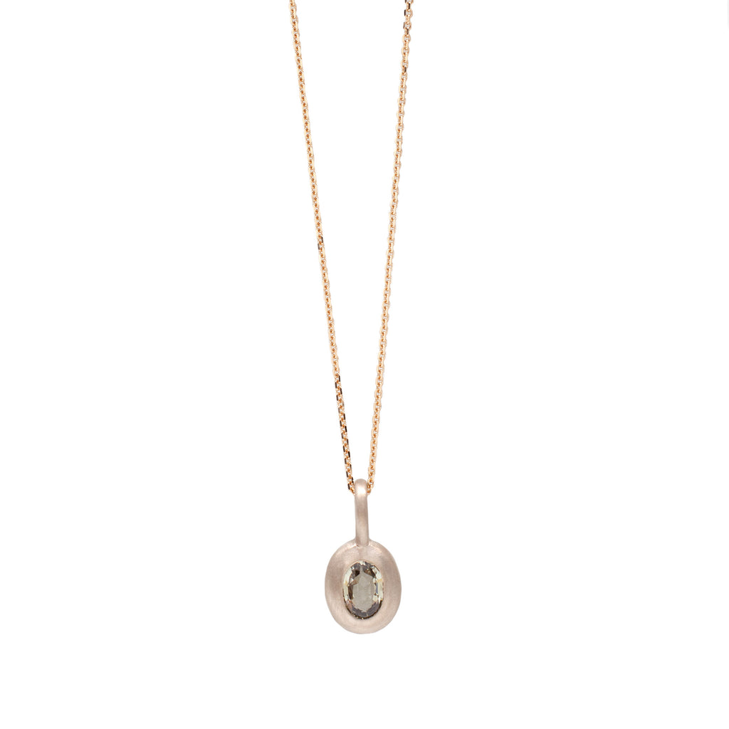 Sage Sapphire Pebble Pendant