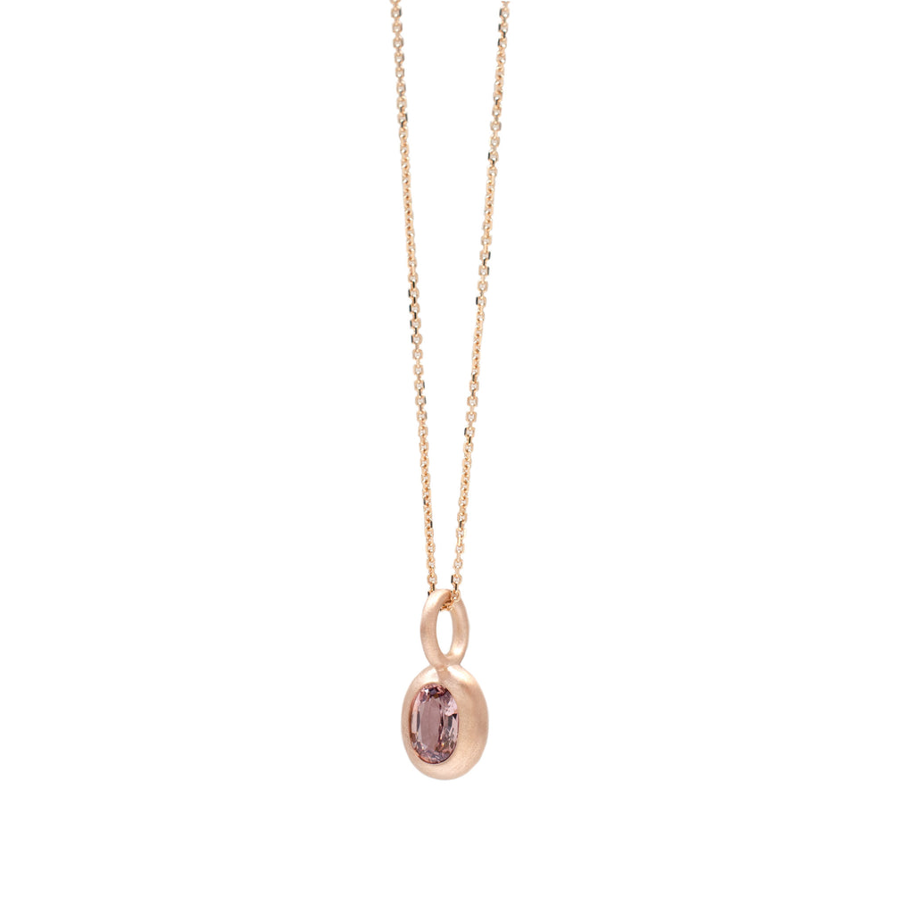 Blush Sapphire Pebble Pendant