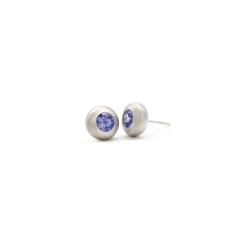 Tanzanite Pebble Studs