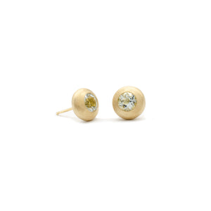 Aquamarine Pebble Studs