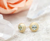 Aquamarine Pebble Studs