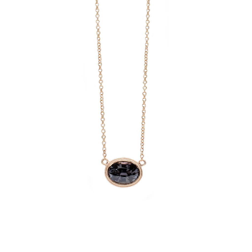 1.47ct Spinel Milgrain Necklace