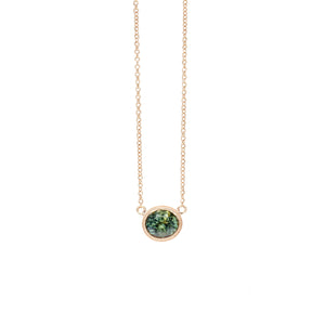 1.03ct Sapphire Milgrain Necklace