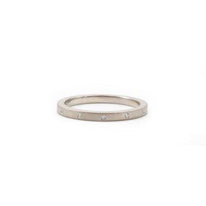 Offset Diamond Band White